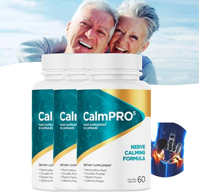 CalmPro 5 Nerve Calming Formula – Supports Stress Relief & Relaxation, 60 Capsules, Fast Shipping
